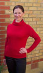 Design 55, in ROMA double with sideways knitted collar