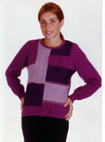 Design 908, in Angora and Merino Wool/Silk with cable panels